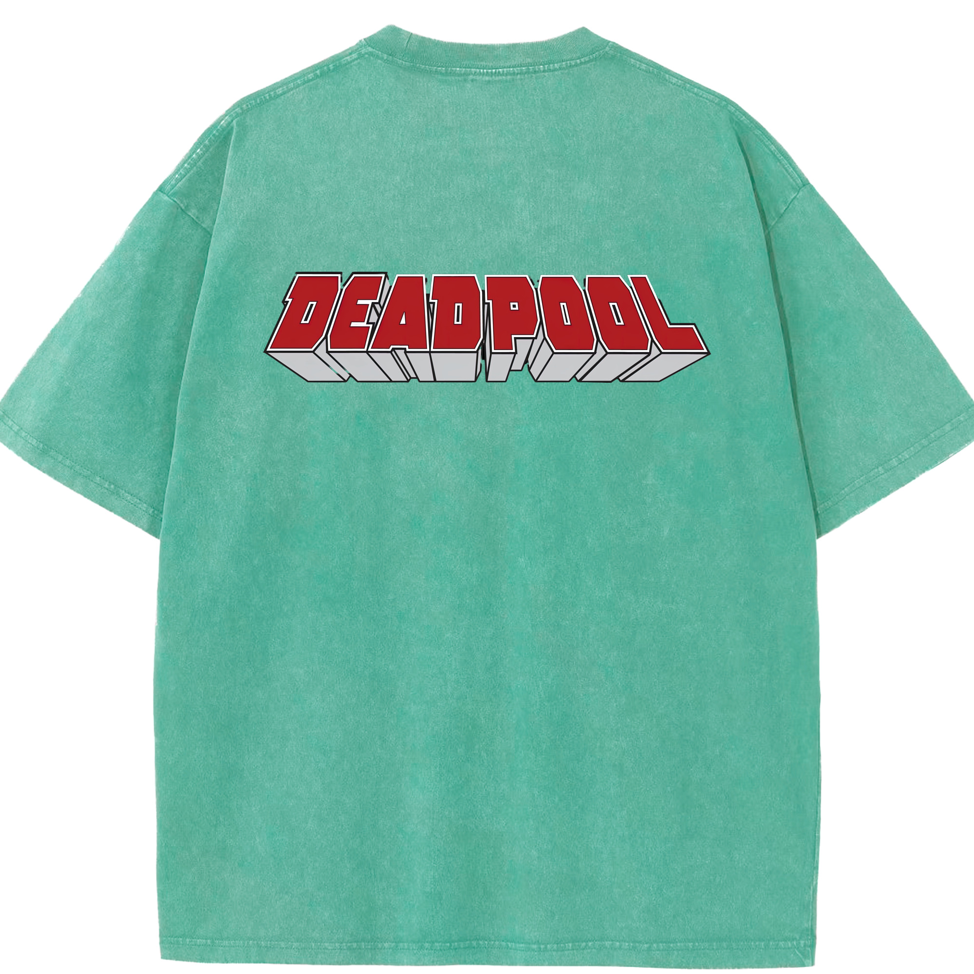 （画像用） Deadpool デッドプール 綿100% ヴィンテージ風 半袖Tシャツ（背面プリント）